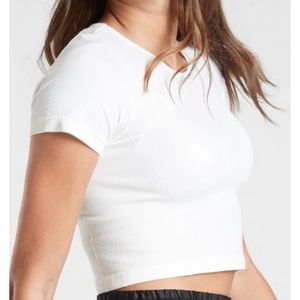 Athleta white crop top